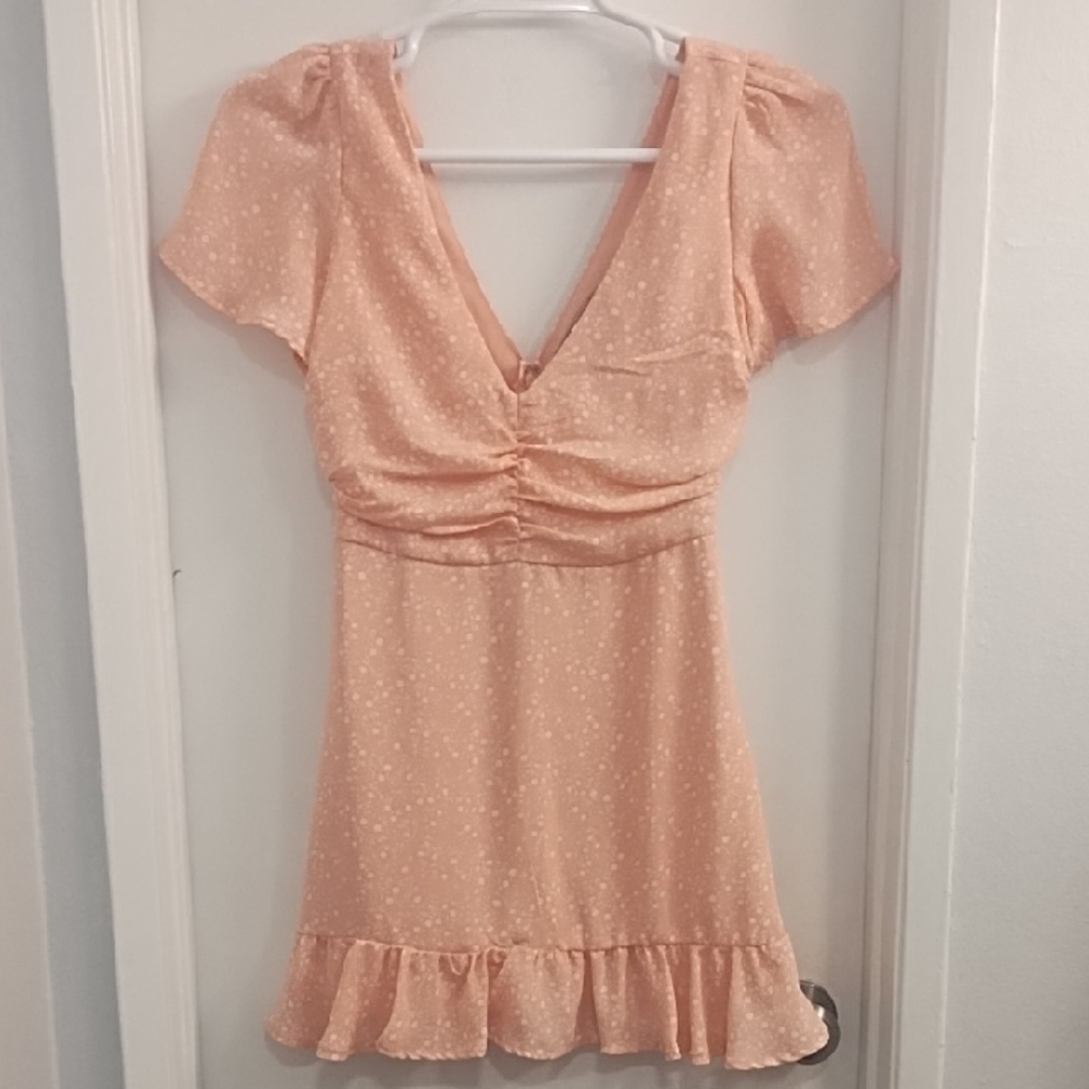 Forever 21 Pink Ruffled V-Neck Sundress